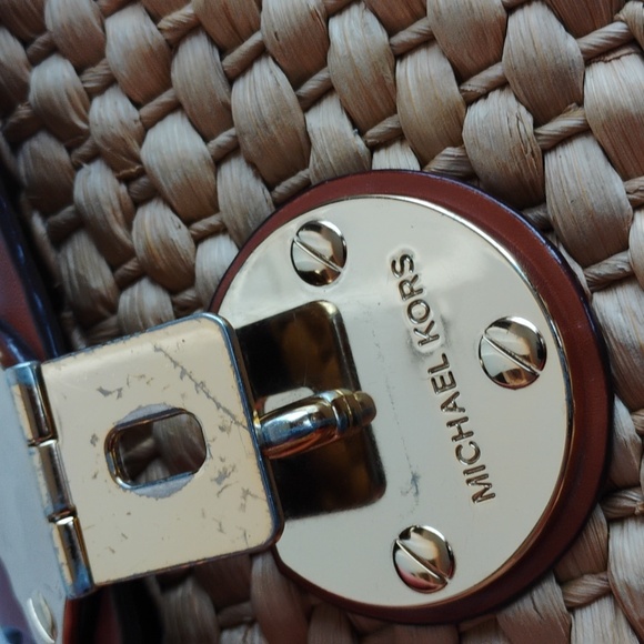 Michael Kors Beige and Brown Woven Handbag - Picture 9 of 13